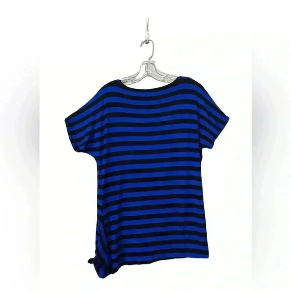 Michael Kors, Vibrant Blue Striped Casual Top, Small - Picture 6 of 7